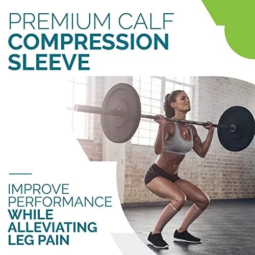Run Forever Calf Compression Sleeve for Men & Women, 20-30mmHg Compression, Small, Nude | Leg Sleeve thumbnail 3