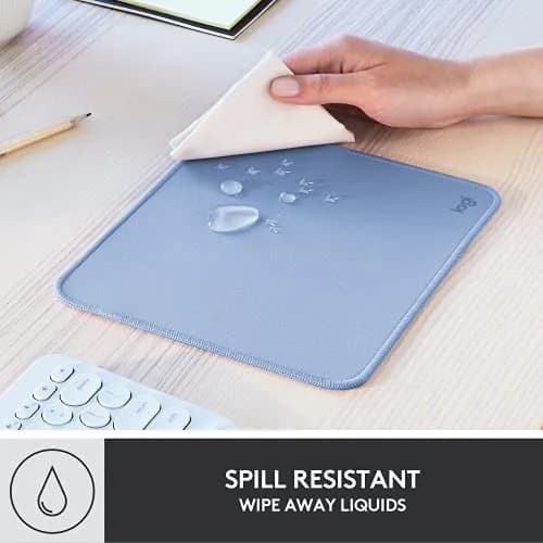 Logitech Studio Series Mouse Pad - Blue Grey 20cm (7.9in) x 23cm (9.1in) | Smooth Glide & Spill-Repellent Surface thumbnail 3