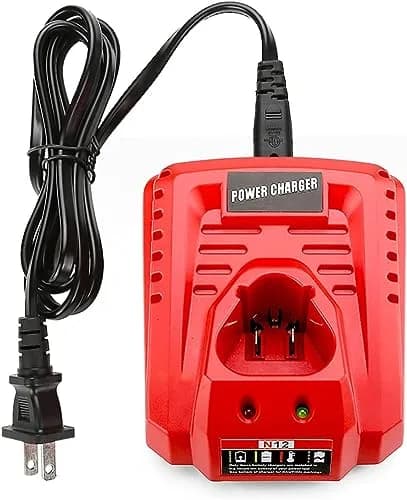 Ahomtikk 12V Single Port Rapid Battery Charger | Fast Charging for Milwaukee 12V Lithium-Ion Batteries (100-240V Input) thumbnail 1