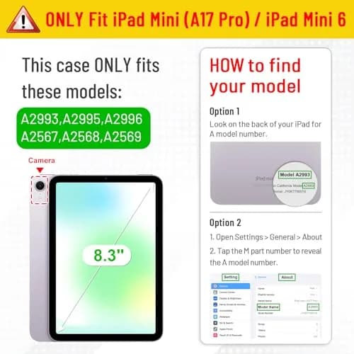 Fintie Clear Case for iPad mini 7th Gen (A17 Pro) / mini 6 8.3" | Slim Fit Shockproof TPU Bumper with Built-in Pencil Holder & Stand thumbnail 2
