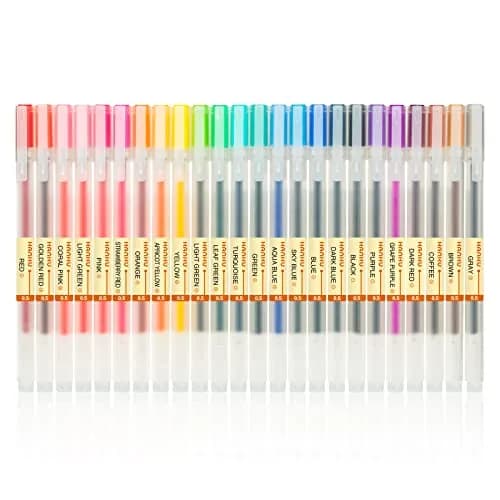 XSG Premium Gel Ink Pens, 24 Assorted Colors, 0.5mm Fine Point | Smooth Writing for Office & School thumbnail 1