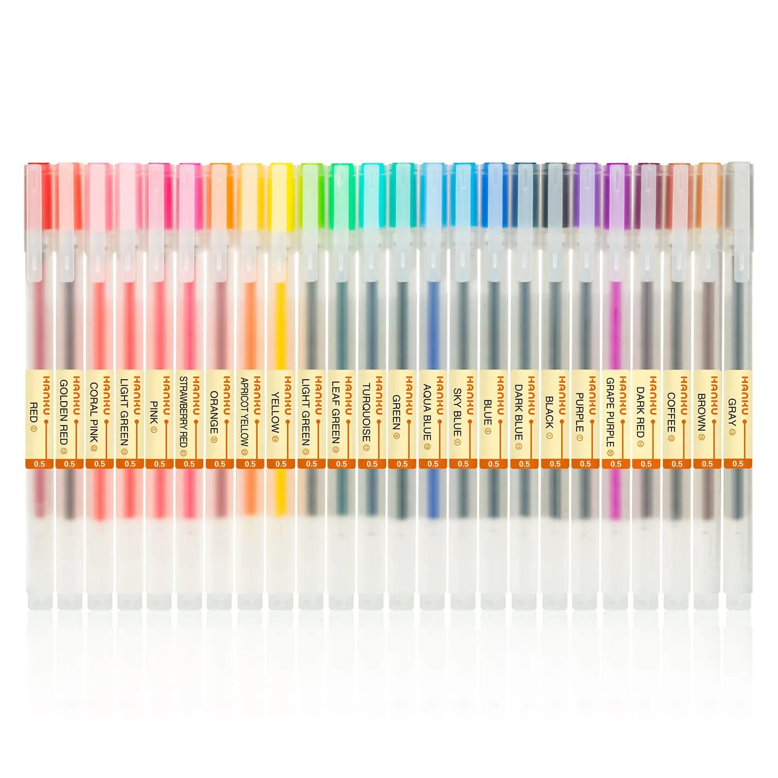 XSG Premium Gel Ink Pens, 24 Assorted Colors, 0.5mm Fine Point | Smooth Writing for Office & School