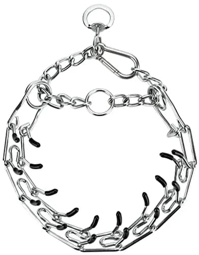 DEYACE Stainless Steel Prong Collar for Dogs with Quick Release Buckle, XL Neck Girth 36.8cm (14.5"-21.5") | Effective Dog Training Tool thumbnail 1