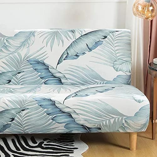 MIFXIN Armless Sofa Cover Light Green Futon Slipcover 180-210 cm (71-82 inch) | Protects Furniture from Spills and Pets thumbnail 6