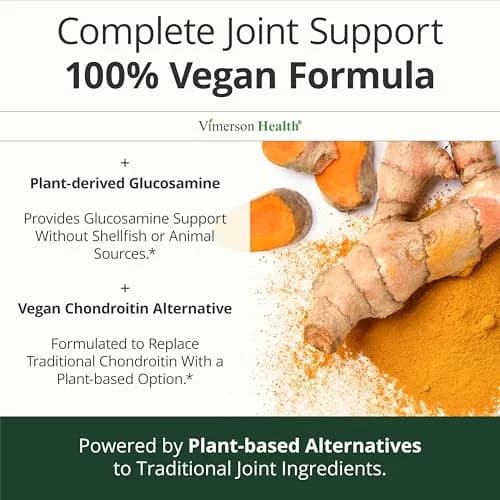 Vimerson Health Vegan Glucosamine Chondroitin MSM Joint Supplement 90 Capsules | Supports Cartilage & Mobility thumbnail 5