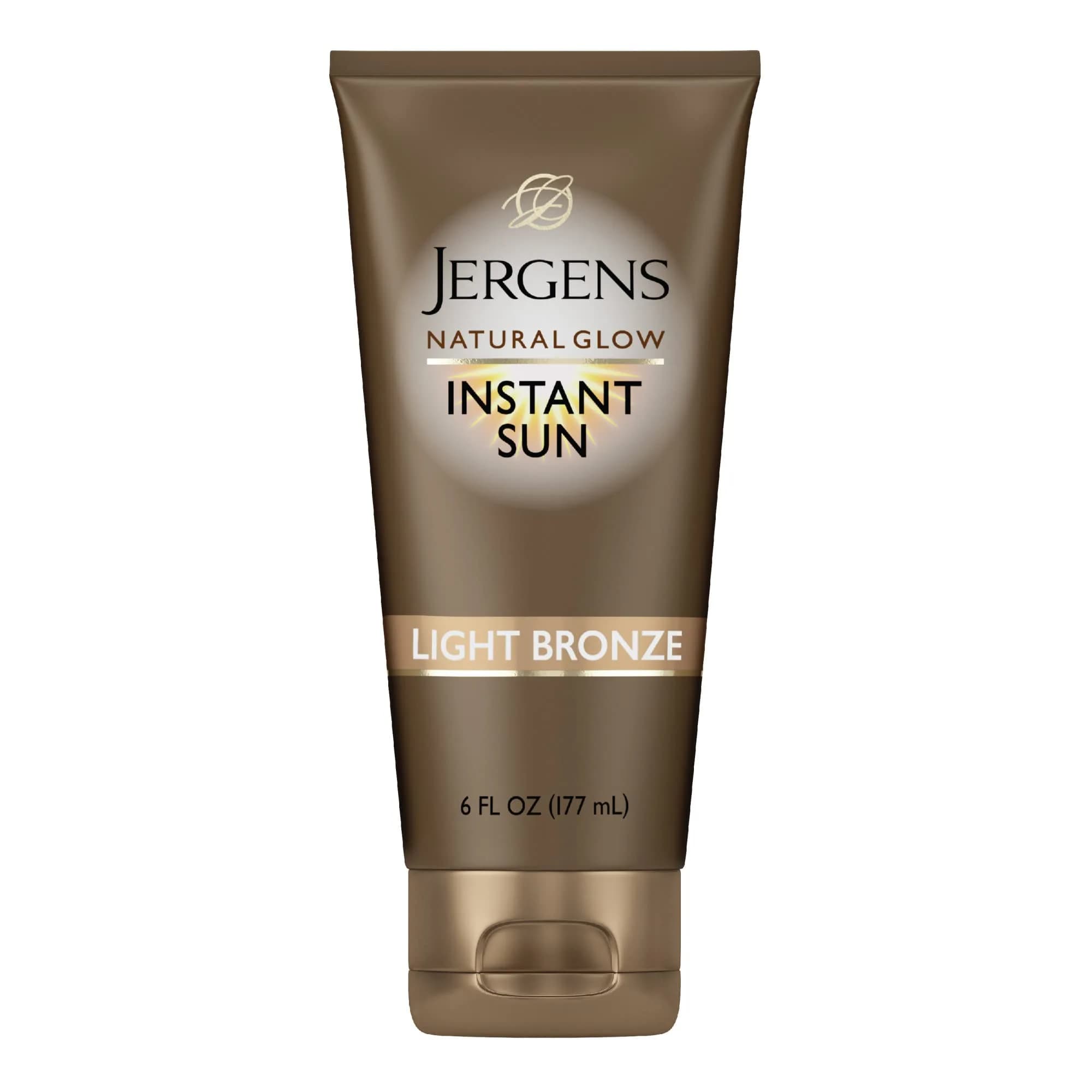 Jergens Natural Glow Instant Tanning Moisturizer Light Bronze 177ml (6 fl oz) | Streak-Free Sunless Tan - main product image