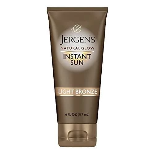 Jergens Natural Glow Instant Tanning Moisturizer Light Bronze 177ml (6 fl oz) | Streak-Free Sunless Tan thumbnail 1