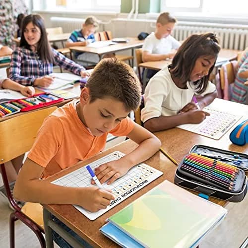 Scribbledo Multiplication Chart Dry Erase Board 9x12 | Double Sided Portable Whiteboard for Grade 3-5 thumbnail 2