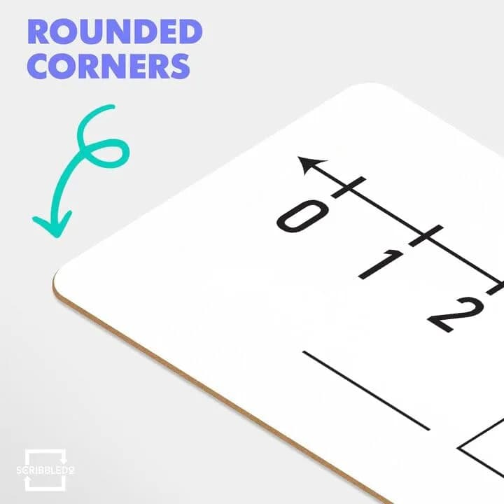 Scribbledo Dry Erase Number Line Board 30.48cm x 10.16cm (12"x4") | Double-Sided Math Practice for Grades 1-2 thumbnail 6