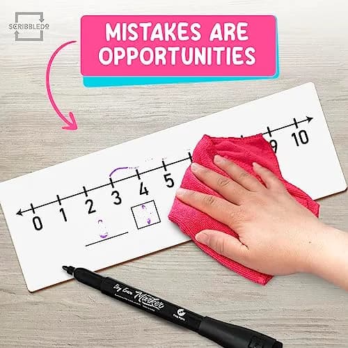 Scribbledo Dry Erase Number Line Board 30.48cm x 10.16cm (12"x4") | Double-Sided Math Practice for Grades 1-2 thumbnail 7