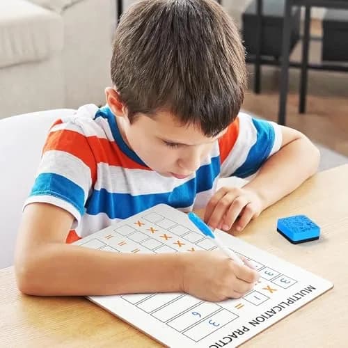 Scribbledo Multiplication Chart Dry Erase Boards 9x12 Inch, 10 Pack | Double-Sided Masonite Math Lapboards for Grades 3-5 thumbnail 6