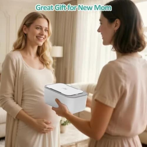 Chefhandy Baby Wipe Warmer with Surround Heating, Large Capacity, White | 200ml (7.9 x 4.8 x 3.5 Inch) thumbnail 9