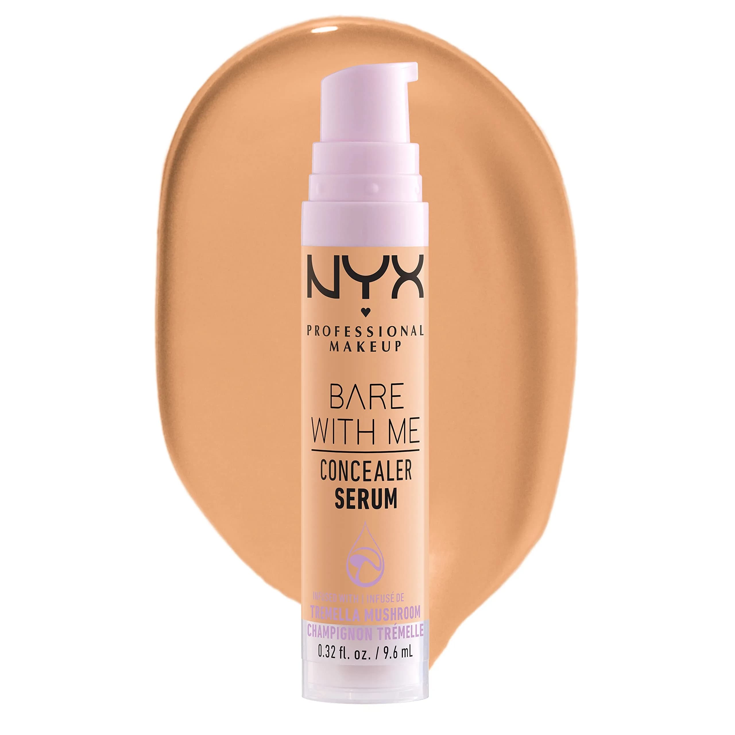 NYX PROFESSIONAL MAKEUP Bare With Me Concealer Serum Camel 9.5ml (0.32 Fl Oz) | 24Hr Hydration — Tan