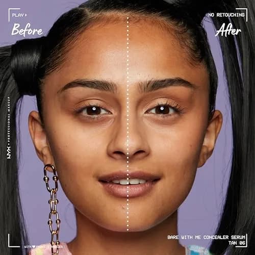 NYX PROFESSIONAL MAKEUP Bare With Me Concealer Serum Tan 9.6ml (0.32 Fl Oz) | 24Hr Hydration thumbnail 3