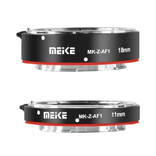 Meike MK-Z-AF1 11mm 18mm Full Frame Macro Metal AF Extension Tube Kit for Nikon Z Series Cameras thumbnail 8