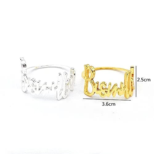 YODOOLTLY Gold 6 pcs Napkin Ring Set | Elegant Letter Metal Table Decor for Weddings & Ramadan thumbnail 3