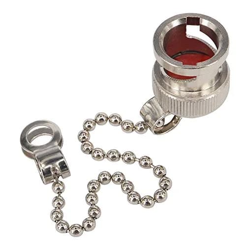 Boobrie BNC Dust Cap 5-Pack with Chain | Waterproof & Dustproof RF Coaxial Adapter Covers (13.7mm Diameter) thumbnail 5