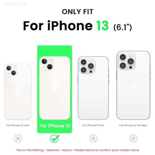 ORNARTO Liquid Silicone Case for iPhone 13 (6.1 inch) | Shockproof, Dustproof, Navy Blue thumbnail 2