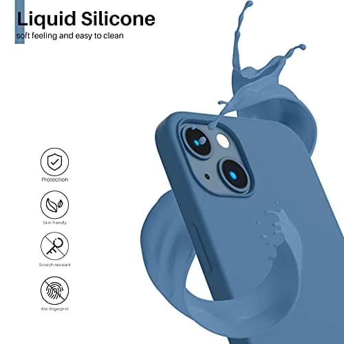 ORNARTO Slim Liquid Silicone Case for iPhone 13 (6.1-inch) | 3-Layer Full Coverage Soft Gel Protective Cover thumbnail 3