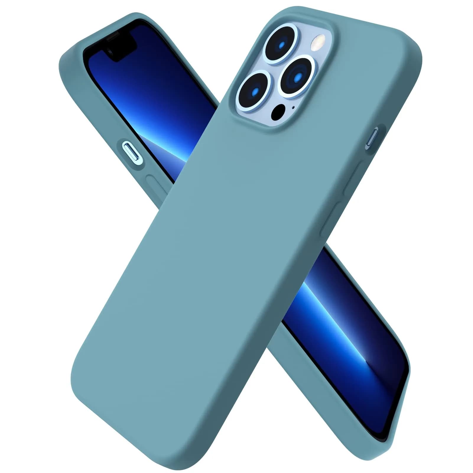 ORNARTO Liquid Silicone Case for iPhone 13 Pro 6.1-inch | Slim Fit with Microfiber Lining — Cactus
