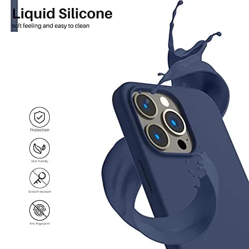 ORNARTO Liquid Silicone Case for iPhone 13 Pro 6.1-inch | Slim Fit with Microfiber Lining thumbnail 3