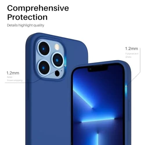 ORNARTO iPhone 13 Pro Case, Slim Liquid Silicone, Royal Blue | Shock-Absorbent & Easy to Clean thumbnail 4