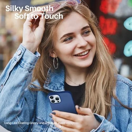 ORNARTO iPhone 13 Pro Case, Slim Liquid Silicone, Royal Blue | Shock-Absorbent & Easy to Clean thumbnail 6