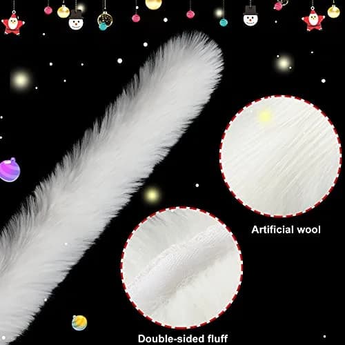 WILLBOND White Faux Fur Trim Ribbon 1.97in x 29.5ft | Fluffy Christmas Craft Decor thumbnail 3