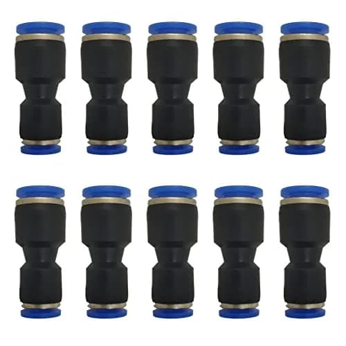 ROZESAZZ Pneumatic Quick Connector 1/4" OD x 5/32" OD Straight Reducer Union (Pack of 10) | Connects Different Tube Sizes thumbnail 1