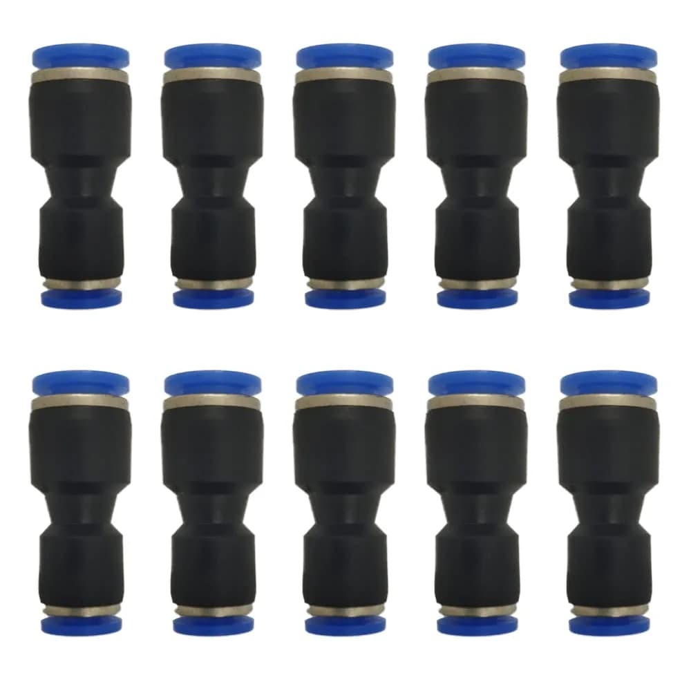 ROZESAZZ Pneumatic Quick Connector 1/4" OD x 5/32" OD Straight Reducer Union (Pack of 10) | Connects Different Tube Sizes