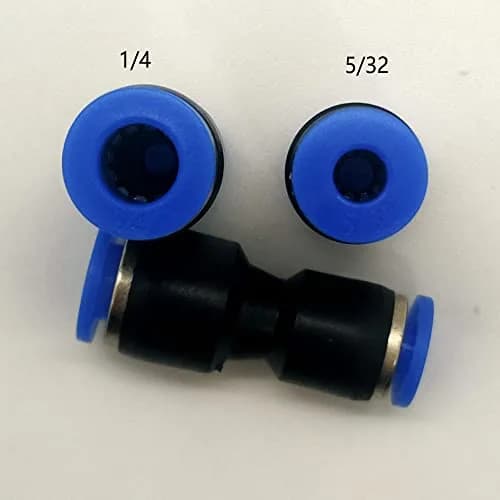 ROZESAZZ Pneumatic Quick Connector 1/4" OD x 5/32" OD Straight Reducer Union (Pack of 10) | Connects Different Tube Sizes thumbnail 2