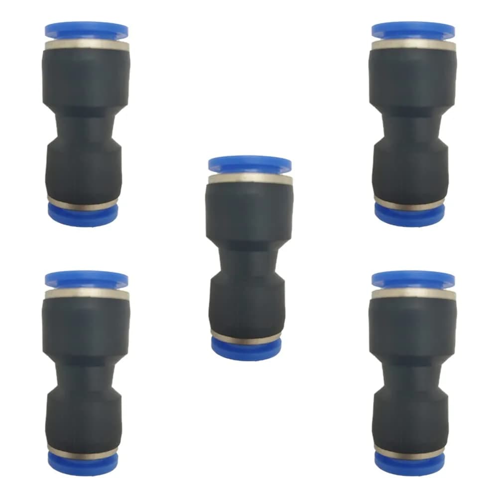 ROZESAZZ Pneumatic Quick Connector 5/16" OD x 1/4" OD Straight Reducer Union (Pack of 10) | Connects Different Tube Sizes — 12.7 mm