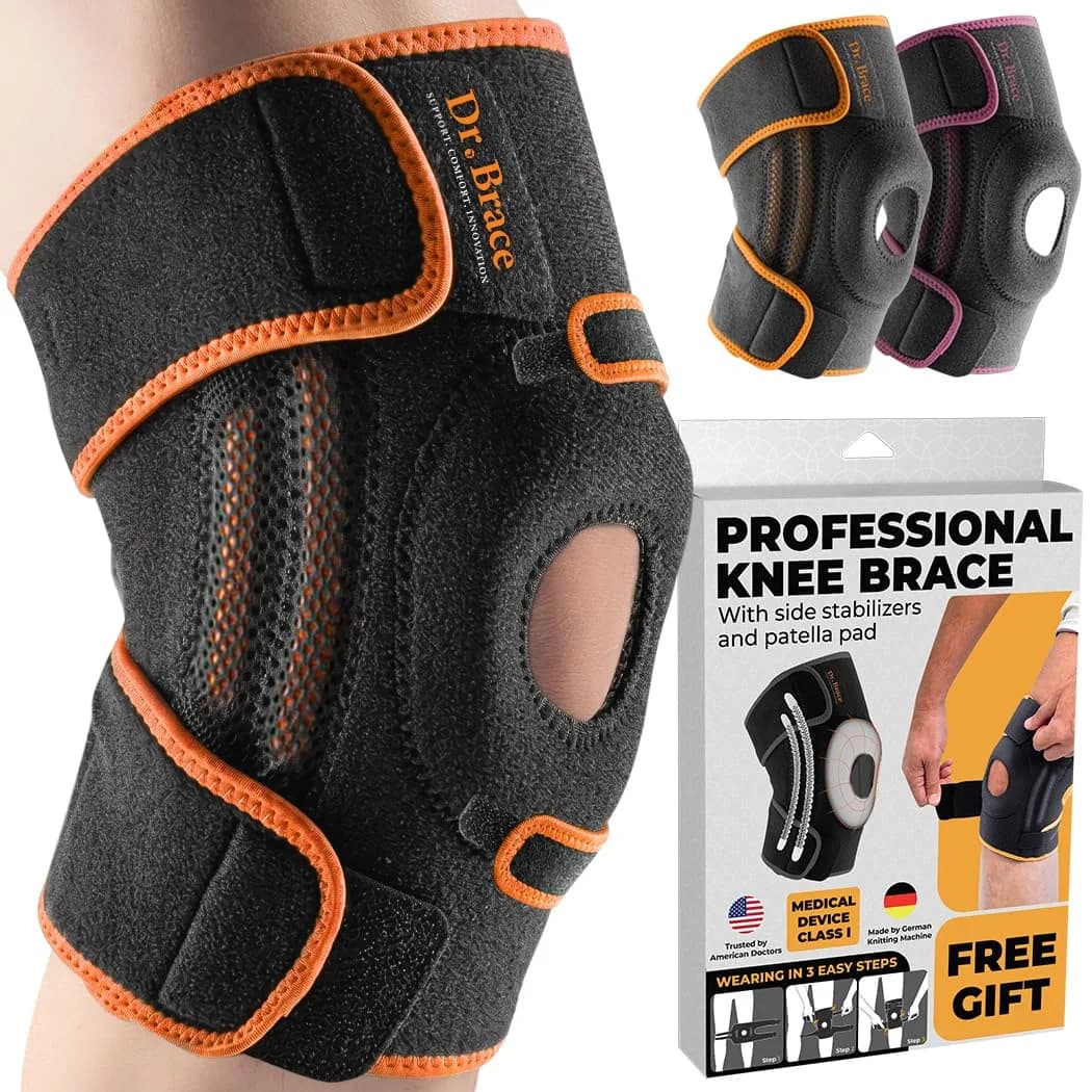 DR. BRACE ELITE Knee Brace with Side Stabilizers & Patella Gel Pads Small Mars | Orthopedic Brace for Pain Relief & Recovery