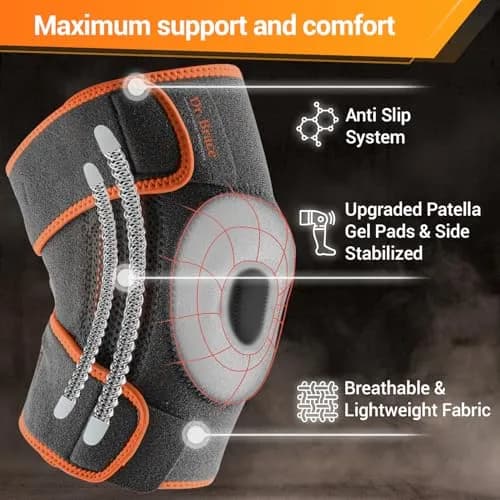 DR. BRACE ELITE Knee Brace with Side Stabilizers & Patella Gel Pads Small Mars | Orthopedic Brace for Pain Relief & Recovery thumbnail 3