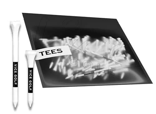 Vice Golf Tees | White | 60 Driver & 15 Short Tees | Eco-Friendly Bamboo thumbnail 1