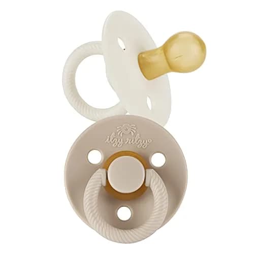 Itzy Ritzy Natural Rubber Pacifiers for 0–6 Mos | BPA-Free, Cherry-Shaped Nipple, Large Air Holes, Set of 2 thumbnail 1