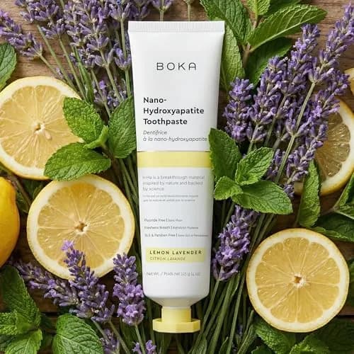 Boka Lemon Lavender Toothpaste 118ml (4 Oz) | Fluoride-Free Enamel Care with Nano Hydroxyapatite thumbnail 2