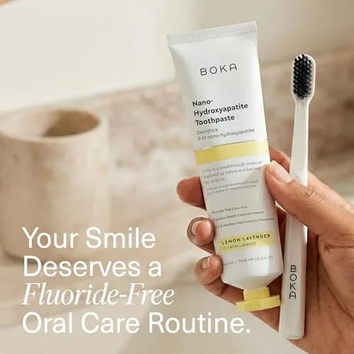 Boka Lemon Lavender Toothpaste 118ml (4 Oz) | Fluoride-Free Enamel Care with Nano Hydroxyapatite thumbnail 3