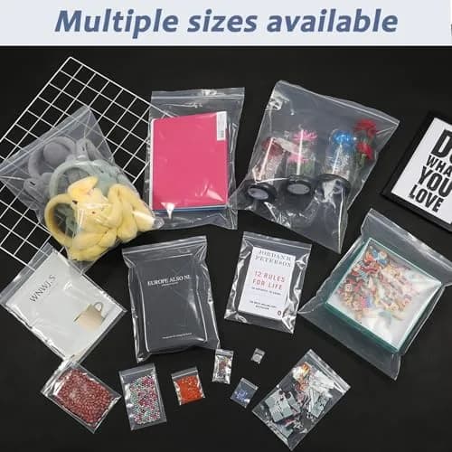 Foopama 5 Mil Thick Clear Zip Poly Lock Plastic Bags 12 x 18 inches (30 x 46 cm) | Heavy Duty Reclosable Storage Bags (20-Pack) thumbnail 7