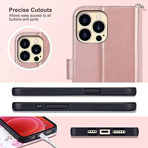 ULAK Wallet Case for iPhone 13 Pro Max 6.7 inch | Card Holder, Shockproof, Flip Leather thumbnail 8