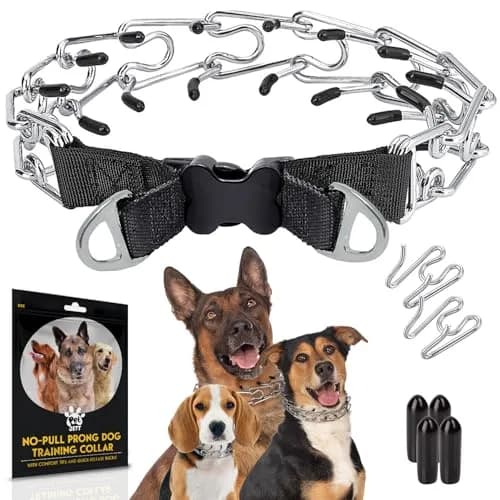 PET JETT Dog Prong Collar 14-16" | No Pull Adjustable Stainless Steel thumbnail 1