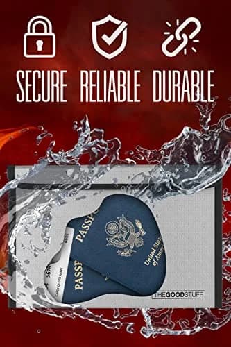The Good Stuff Fireproof Cash Envelope 20.3cm (8 Inch) | Protects Cash, Passports, Jewelry Up to 2000°F thumbnail 5