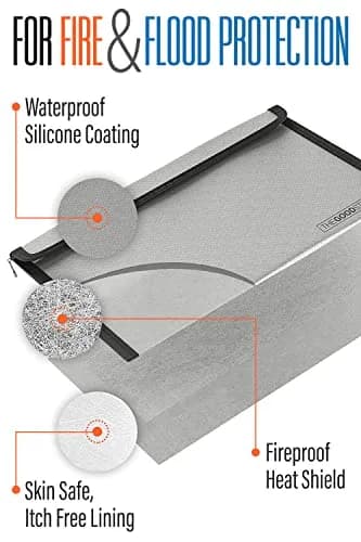 The Good Stuff Fireproof Cash Envelope 20.3cm (8 Inch) | Protects Cash, Passports, Jewelry Up to 2000°F thumbnail 3