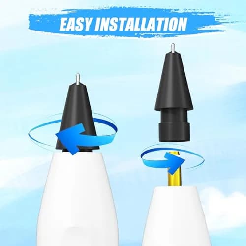 REEYEAR Black Input Pen Tips | Precise 0.78mm Fine Point Stylus Replacement for Apple Pencil 1st & 2nd Gen, Durable Copper Material, 2 Pack thumbnail 8