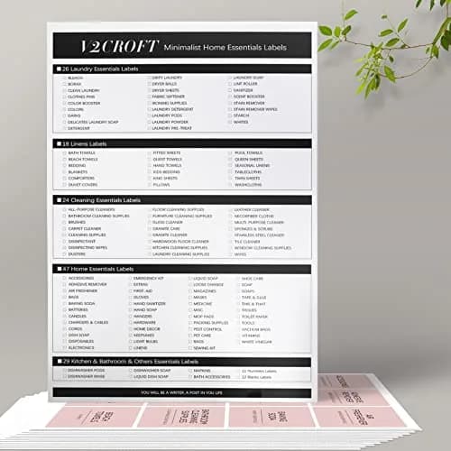 v2croft 144 pcs laundry labels set | Water & Oil Resistant Labels for Laundry & Home (120 chars) thumbnail 7