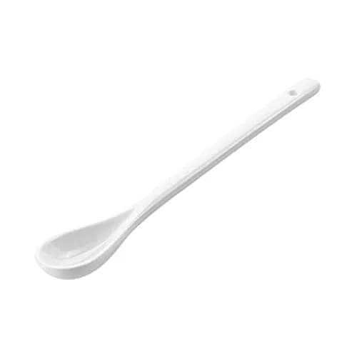 AKOAK 6.7" Ceramic Egg Spoon Set (5 Pieces) | White Long-Handled Teaspoon for Coffee, Tea, Yogurt, Ice Cream, Desserts thumbnail 2