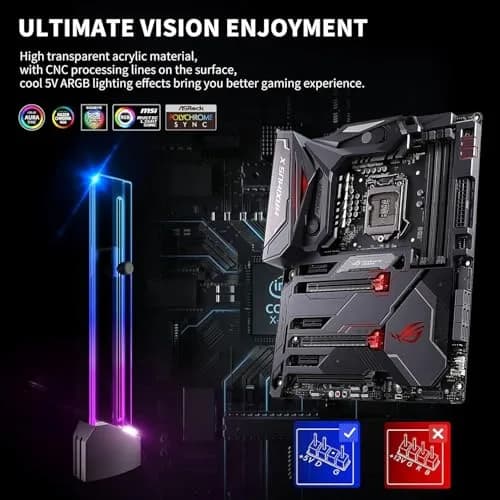 upHere GH03ARGB 5V Addressable RGB GPU Brace Support Holder | 24cm (9.4in) Adjustable Height thumbnail 7