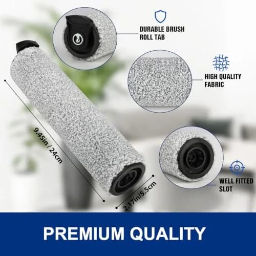 MXZONE Tineco iFloor 3/Floor One S3 Replacement Roller Brush & HEPA Filter Kit (2 Brush Rollers, 2 Filters, 1 Cleaning Brush) | For Sealed Wood, Tile, Marble Floors thumbnail 4