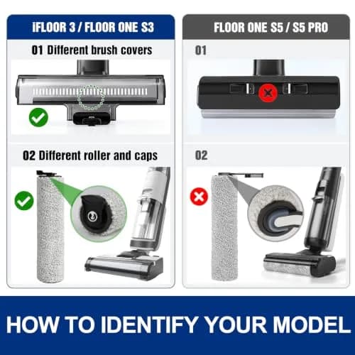 MXZONE Tineco iFloor 3/Floor One S3 Replacement Roller Brush & HEPA Filter Kit (2 Brush Rollers, 2 Filters, 1 Cleaning Brush) | For Sealed Wood, Tile, Marble Floors thumbnail 3