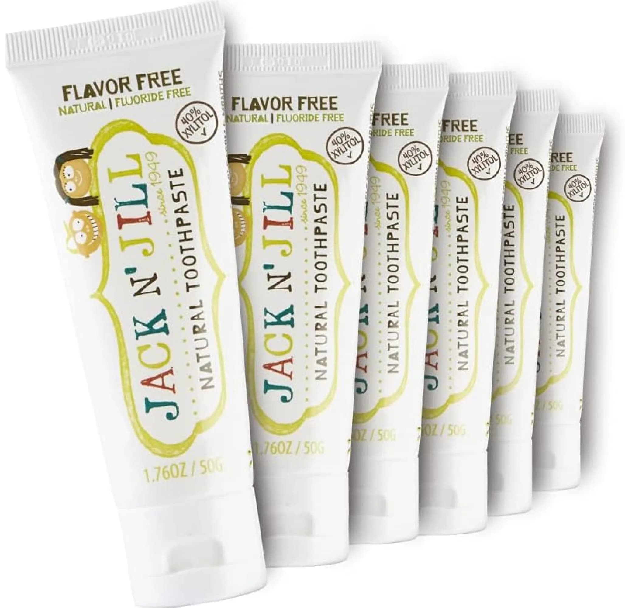 JACK N' JILL Kids Toothpaste, Fluoride Free, Flavor Free | Gentle, Natural Oral Care for Babies & Toddlers - main product image